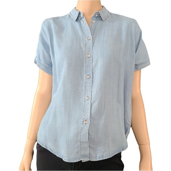 H&M Tops - H&M NWT Soft Tencel Denim Shirt XS